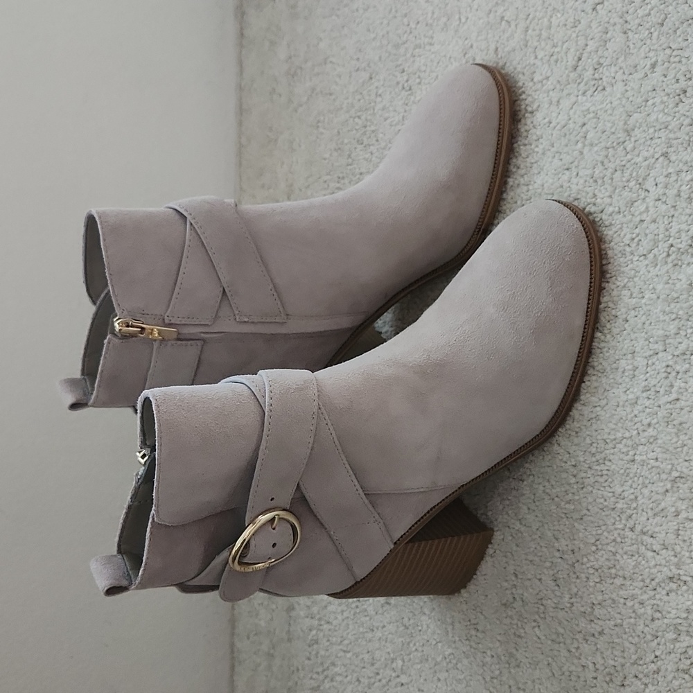 Nine West Need You Dress Booties Boots Light Grey Size 7